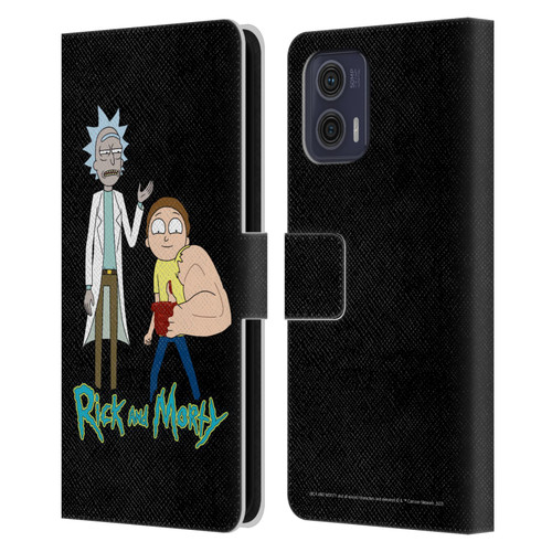 Rick And Morty Season 3 Character Art Rick and Morty Leather Book Wallet Case Cover For Motorola Moto G73 5G