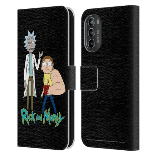 Rick And Morty Season 3 Character Art Rick and Morty Leather Book Wallet Case Cover For Motorola Moto G82 5G