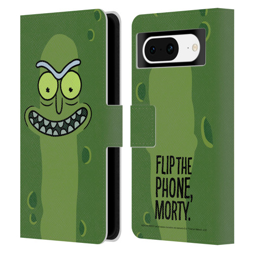 Rick And Morty Season 3 Graphics Pickle Rick Leather Book Wallet Case Cover For Google Pixel 8