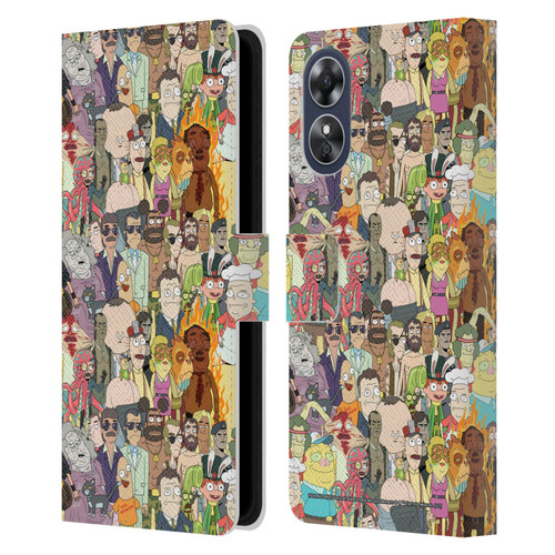 Rick And Morty Season 3 Graphics Interdimensional Space Cable Leather Book Wallet Case Cover For OPPO A17