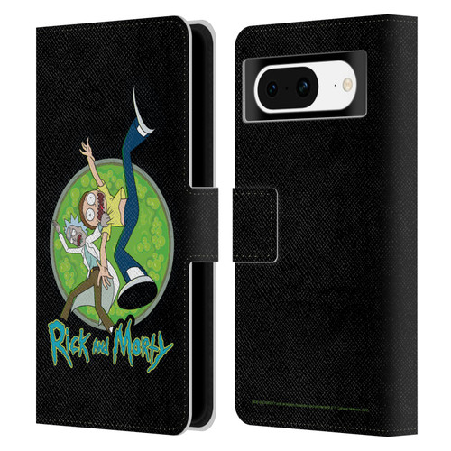 Rick And Morty Season 4 Graphics Character Art Leather Book Wallet Case Cover For Google Pixel 8
