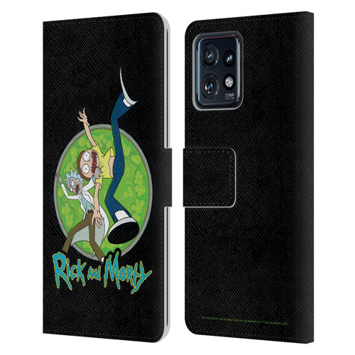 Rick And Morty Season 4 Graphics Character Art Leather Book Wallet Case Cover For Motorola Moto Edge 40 Pro