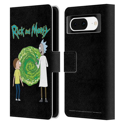 Rick And Morty Season 5 Graphics Character Art Leather Book Wallet Case Cover For Google Pixel 8