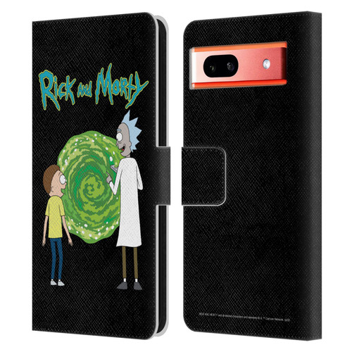 Rick And Morty Season 5 Graphics Character Art Leather Book Wallet Case Cover For Google Pixel 7a