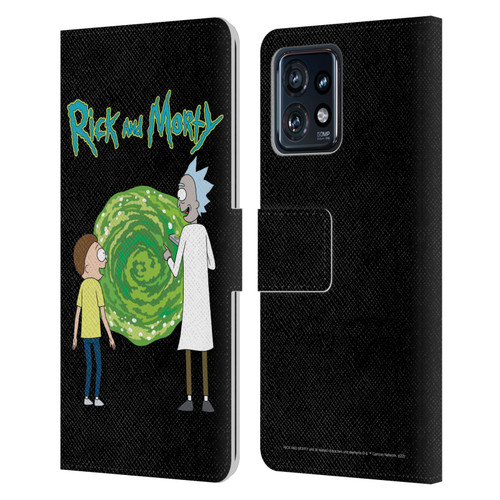 Rick And Morty Season 5 Graphics Character Art Leather Book Wallet Case Cover For Motorola Moto Edge 40 Pro