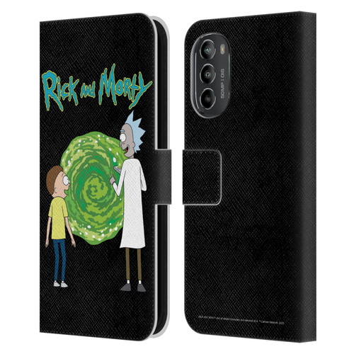 Rick And Morty Season 5 Graphics Character Art Leather Book Wallet Case Cover For Motorola Moto G82 5G