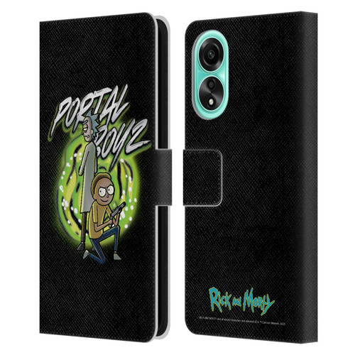 Rick And Morty Season 5 Graphics Portal Boyz Leather Book Wallet Case Cover For OPPO A78 4G