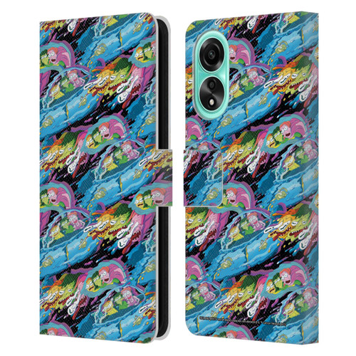 Rick And Morty Season 5 Graphics Warp Pattern Leather Book Wallet Case Cover For OPPO A78 4G