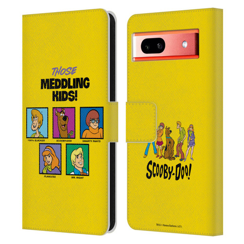 Scooby-Doo Mystery Inc. Meddling Kids Leather Book Wallet Case Cover For Google Pixel 7a