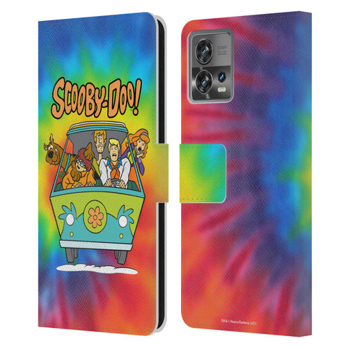 Scooby-Doo Mystery Inc. Tie Dye Leather Book Wallet Case Cover For Motorola Moto Edge 30 Fusion