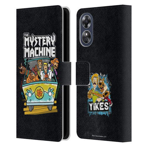 Scooby-Doo Mystery Inc. Grunge Mystery Machine Leather Book Wallet Case Cover For OPPO A17