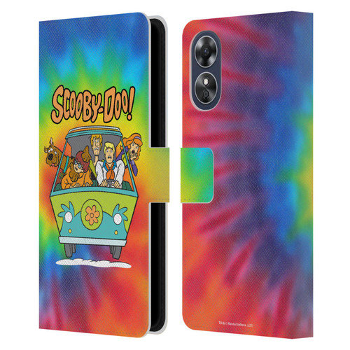 Scooby-Doo Mystery Inc. Tie Dye Leather Book Wallet Case Cover For OPPO A17