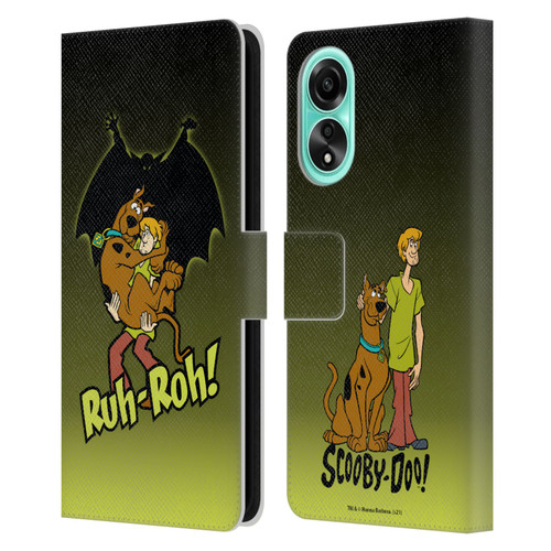 Scooby-Doo Mystery Inc. Ruh-Roh Leather Book Wallet Case Cover For OPPO A78 4G