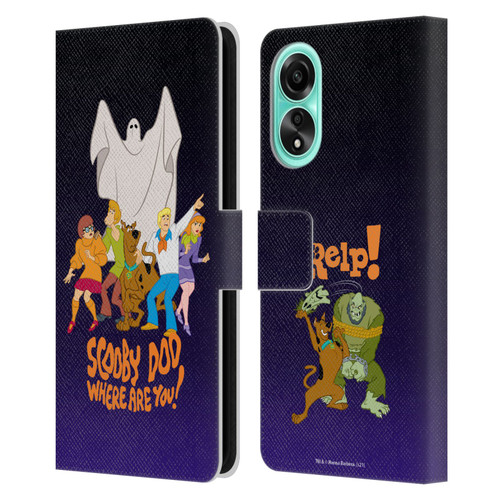 Scooby-Doo Mystery Inc. Where Are You? Leather Book Wallet Case Cover For OPPO A78 4G