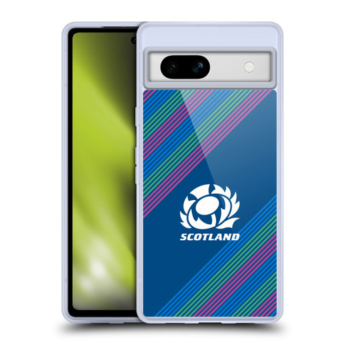 Scotland Rugby Graphics Stripes Soft Gel Case for Google Pixel 7a