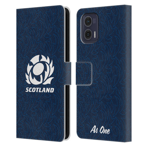 Scotland Rugby Graphics Pattern Leather Book Wallet Case Cover For Motorola Moto G73 5G