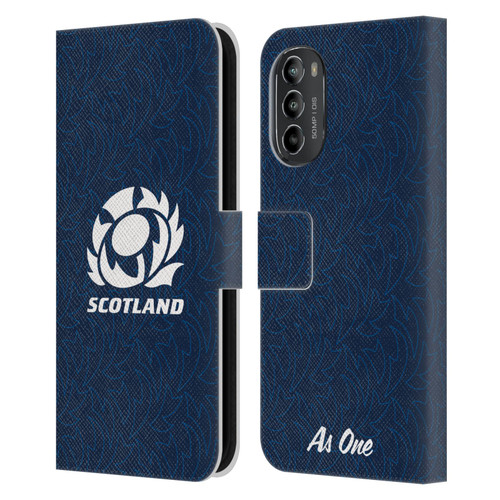 Scotland Rugby Graphics Pattern Leather Book Wallet Case Cover For Motorola Moto G82 5G