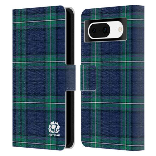 Scotland Rugby Logo 2 Tartans Leather Book Wallet Case Cover For Google Pixel 8