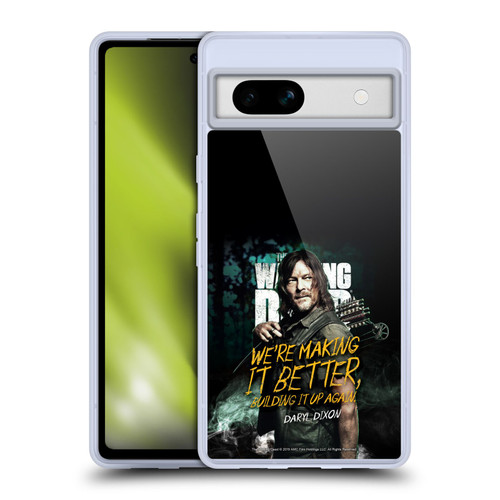 AMC The Walking Dead Season 9 Quotes Daryl Soft Gel Case for Google Pixel 7a