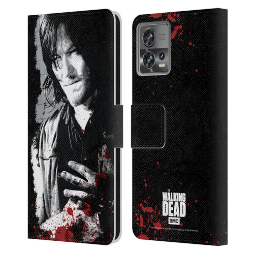 AMC The Walking Dead Gore Wounded Hand Leather Book Wallet Case Cover For Motorola Moto Edge 30 Fusion