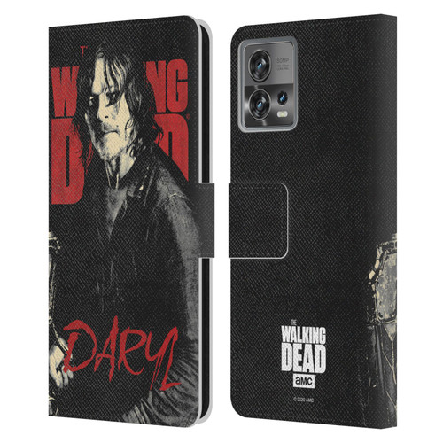 AMC The Walking Dead Season 10 Character Portraits Daryl Leather Book Wallet Case Cover For Motorola Moto Edge 30 Fusion