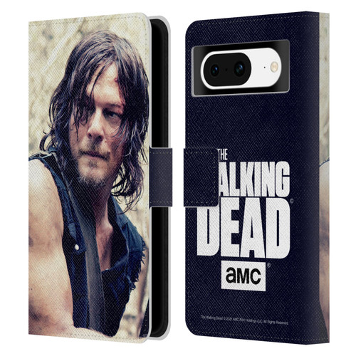 AMC The Walking Dead Daryl Dixon Half Body Leather Book Wallet Case Cover For Google Pixel 8