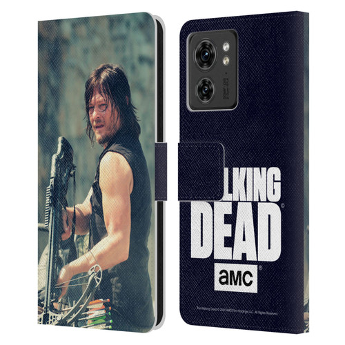 AMC The Walking Dead Daryl Dixon Archer Leather Book Wallet Case Cover For Motorola Moto Edge 40