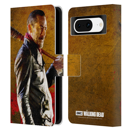 AMC The Walking Dead Negan Lucille 1 Leather Book Wallet Case Cover For Google Pixel 8