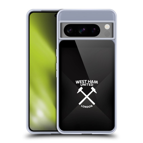 West Ham United FC Hammer Marque Kit Black & White Gradient Soft Gel Case for Google Pixel 8 Pro