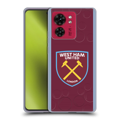 West Ham United FC 2023/24 Crest Kit Home Soft Gel Case for Motorola Moto Edge 40
