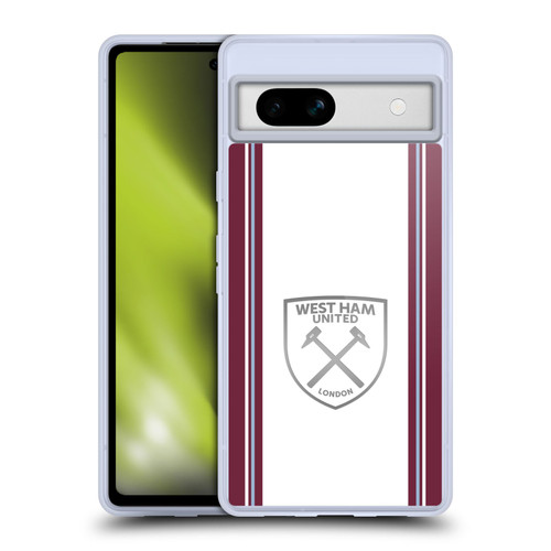 West Ham United FC 2023/24 Crest Kit Away Soft Gel Case for Google Pixel 7a