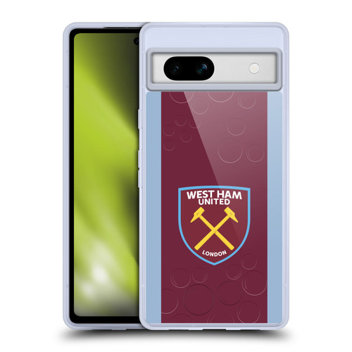 West Ham United FC 2023/24 Crest Kit Home Soft Gel Case for Google Pixel 7a
