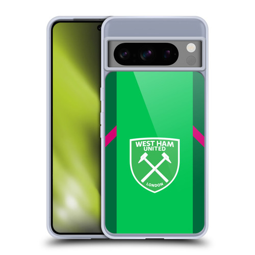 West Ham United FC 2023/24 Crest Kit Home Goalkeeper Soft Gel Case for Google Pixel 8 Pro