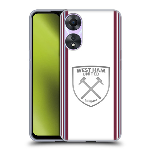 West Ham United FC 2023/24 Crest Kit Away Soft Gel Case for OPPO A78 4G
