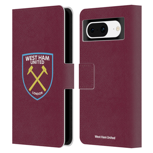 West Ham United FC Crest Full Colour Leather Book Wallet Case Cover For Google Pixel 8