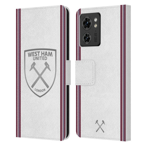 West Ham United FC 2023/24 Crest Kit Away Leather Book Wallet Case Cover For Motorola Moto Edge 40