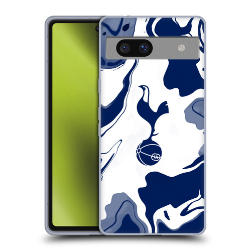 Tottenham Hotspur F.C. Badge Blue And White Marble Soft Gel Case for Google Pixel 7a