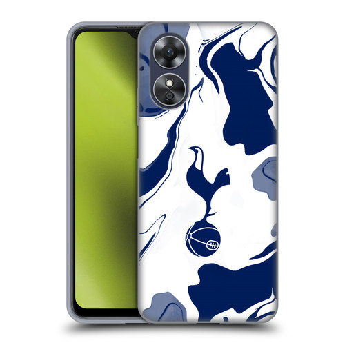 Tottenham Hotspur F.C. Badge Blue And White Marble Soft Gel Case for OPPO A17