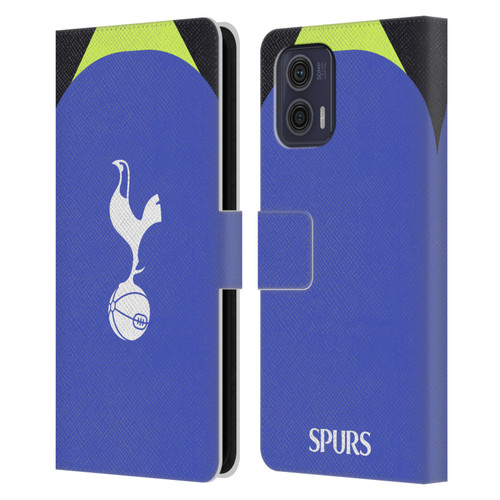Tottenham Hotspur F.C. 2022/23 Badge Kit Away Leather Book Wallet Case Cover For Motorola Moto G73 5G