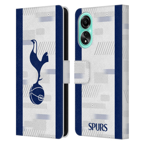 Tottenham Hotspur F.C. 2023/24 Badge Home Kit Leather Book Wallet Case Cover For OPPO A78 4G