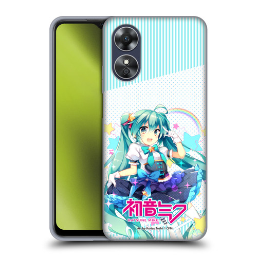Hatsune Miku Graphics Stars And Rainbow Soft Gel Case for OPPO A17