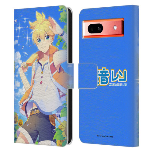 Hatsune Miku Characters Kagamine Len Leather Book Wallet Case Cover For Google Pixel 7a