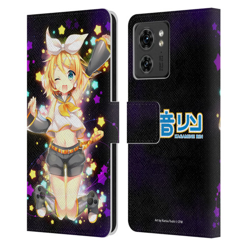 Hatsune Miku Characters Kagamine Rin Leather Book Wallet Case Cover For Motorola Moto Edge 40