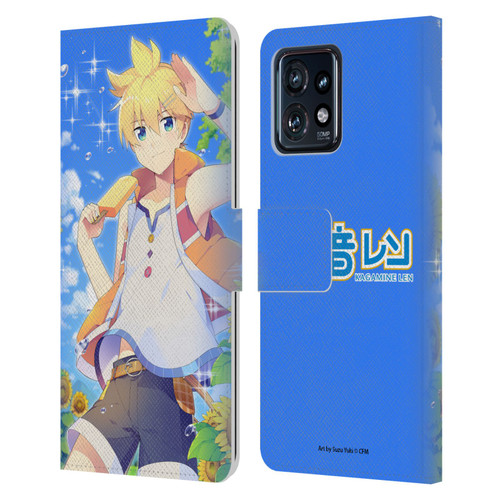 Hatsune Miku Characters Kagamine Len Leather Book Wallet Case Cover For Motorola Moto Edge 40 Pro