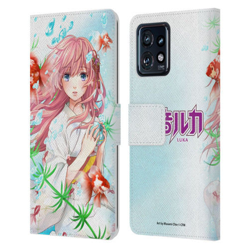 Hatsune Miku Characters Megurine Luka Leather Book Wallet Case Cover For Motorola Moto Edge 40 Pro