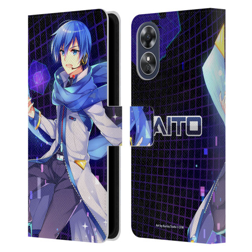 Hatsune Miku Characters Kaito Leather Book Wallet Case Cover For OPPO A17