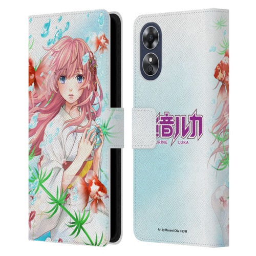 Hatsune Miku Characters Megurine Luka Leather Book Wallet Case Cover For OPPO A17