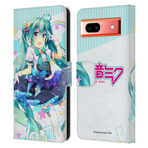 Hatsune Miku Graphics Stars And Rainbow Leather Book Wallet Case Cover For Google Pixel 7a