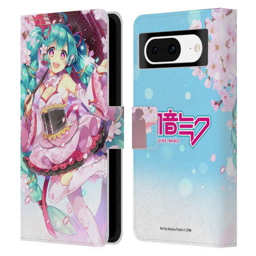 Hatsune Miku Graphics Sakura Leather Book Wallet Case Cover For Google Pixel 8