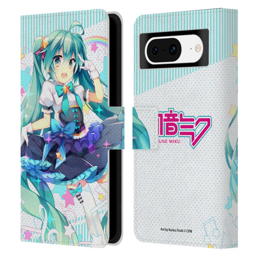 Hatsune Miku Graphics Stars And Rainbow Leather Book Wallet Case Cover For Google Pixel 8